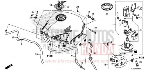 RESERVOIR A CARBURANT/POMPE A CARBURANT CBR500RAF de 2015